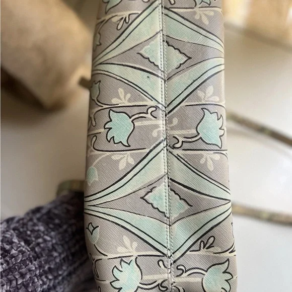 Prada Saffiano Leather Green Bauletto Bag - Picture 16 of 16